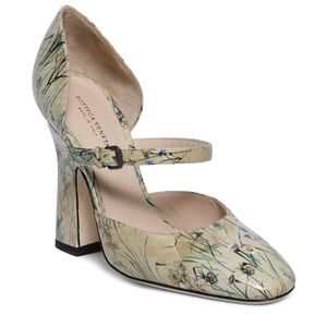 NWT Bottega Veneta Leather D’Orsay Pumps  Botanical Floral Print  Size 38